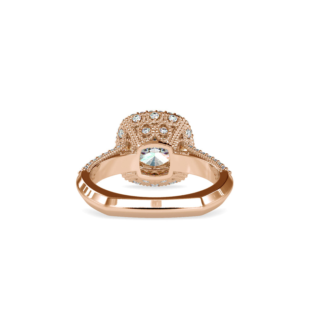 Cushion Cut Double Halo Engagement Ring