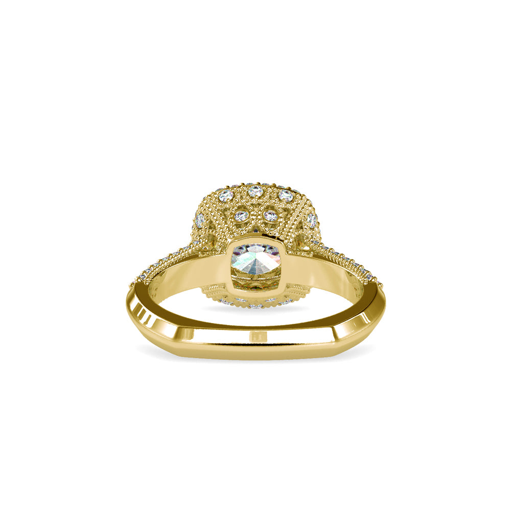 Cushion Cut Double Halo Engagement Ring