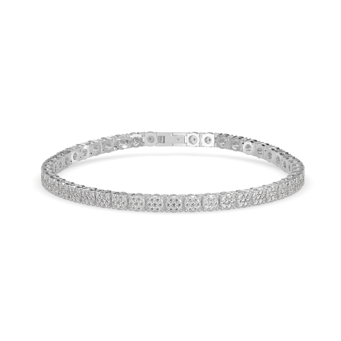 Classic Diamond Tennis Bracelet Seven Diamonds, One Bezel