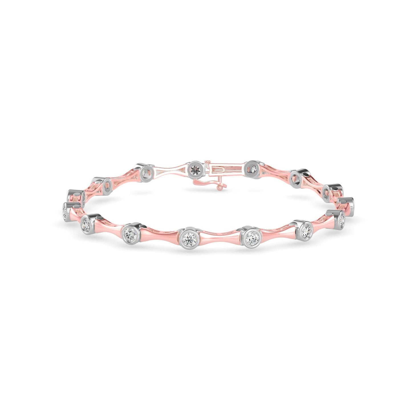 Modern Bezel Diamond Bracelet