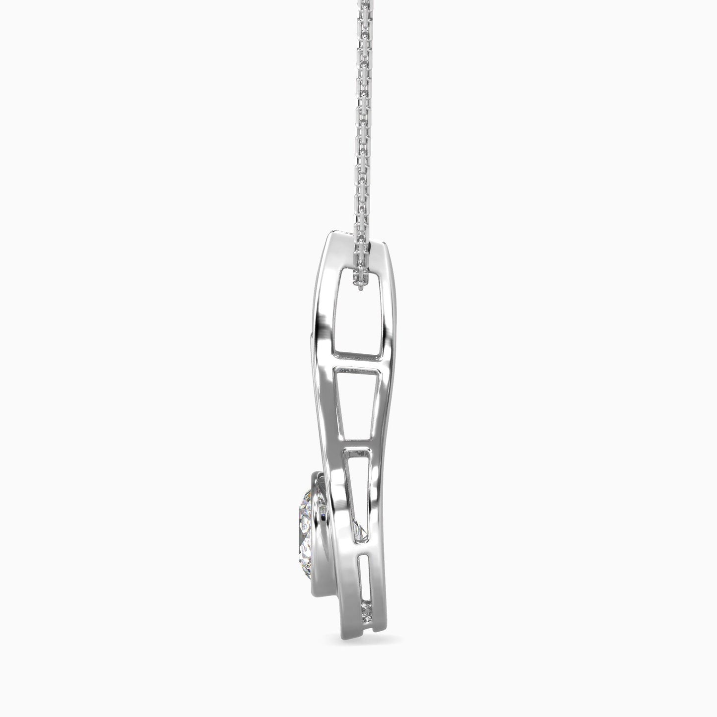 Teardrop Diamond Pendant Necklace