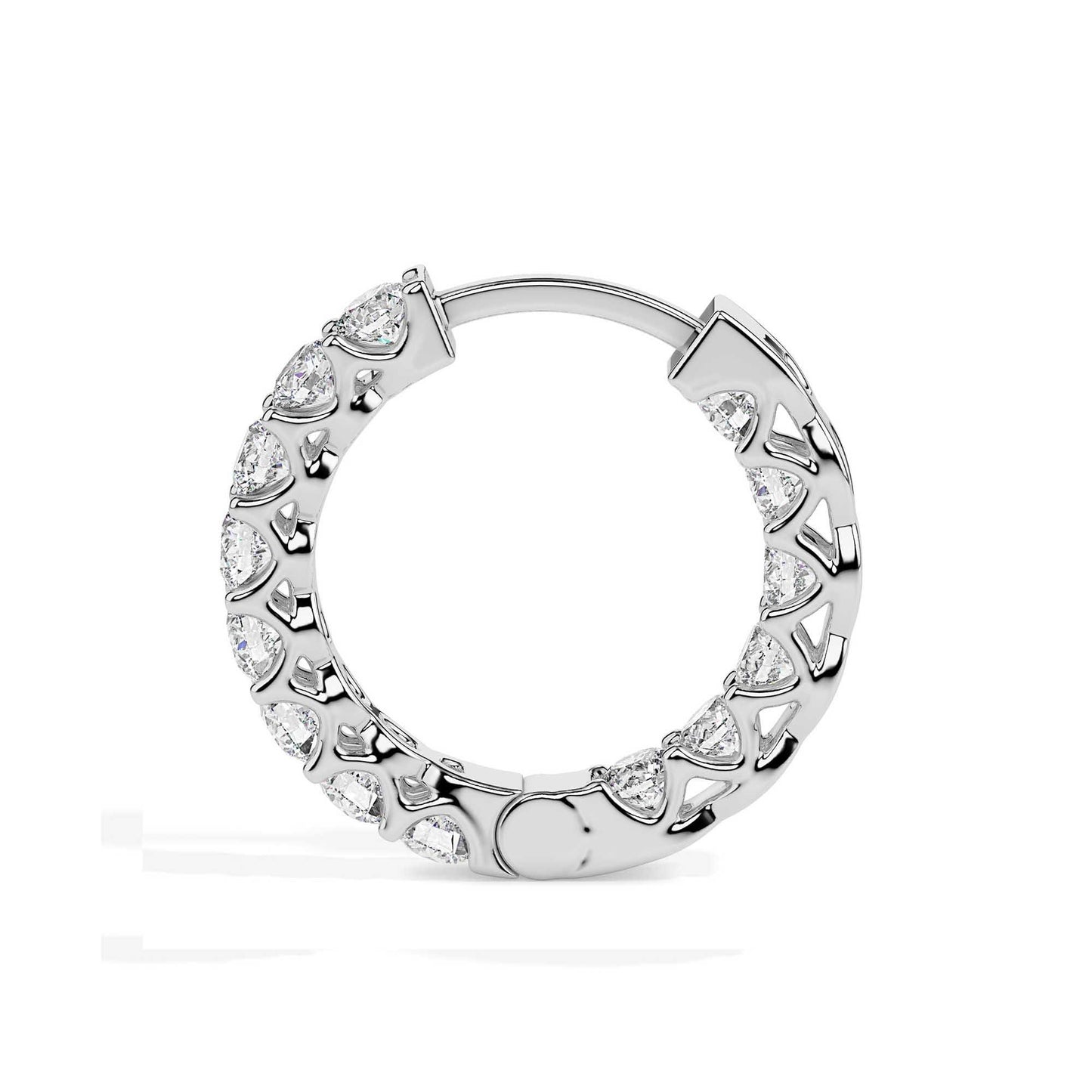 Diamond Inside Out Hoop Earrings