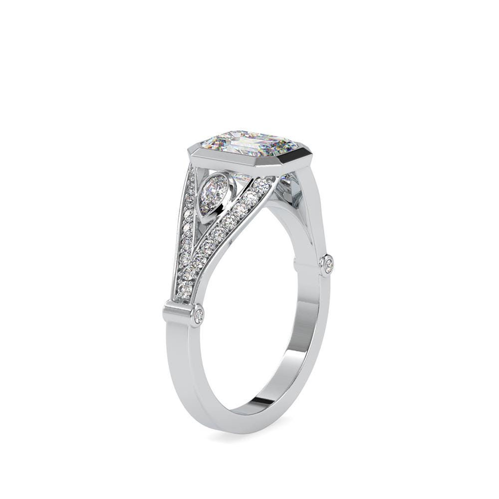Emerald Cut Diamond Engagement Ring