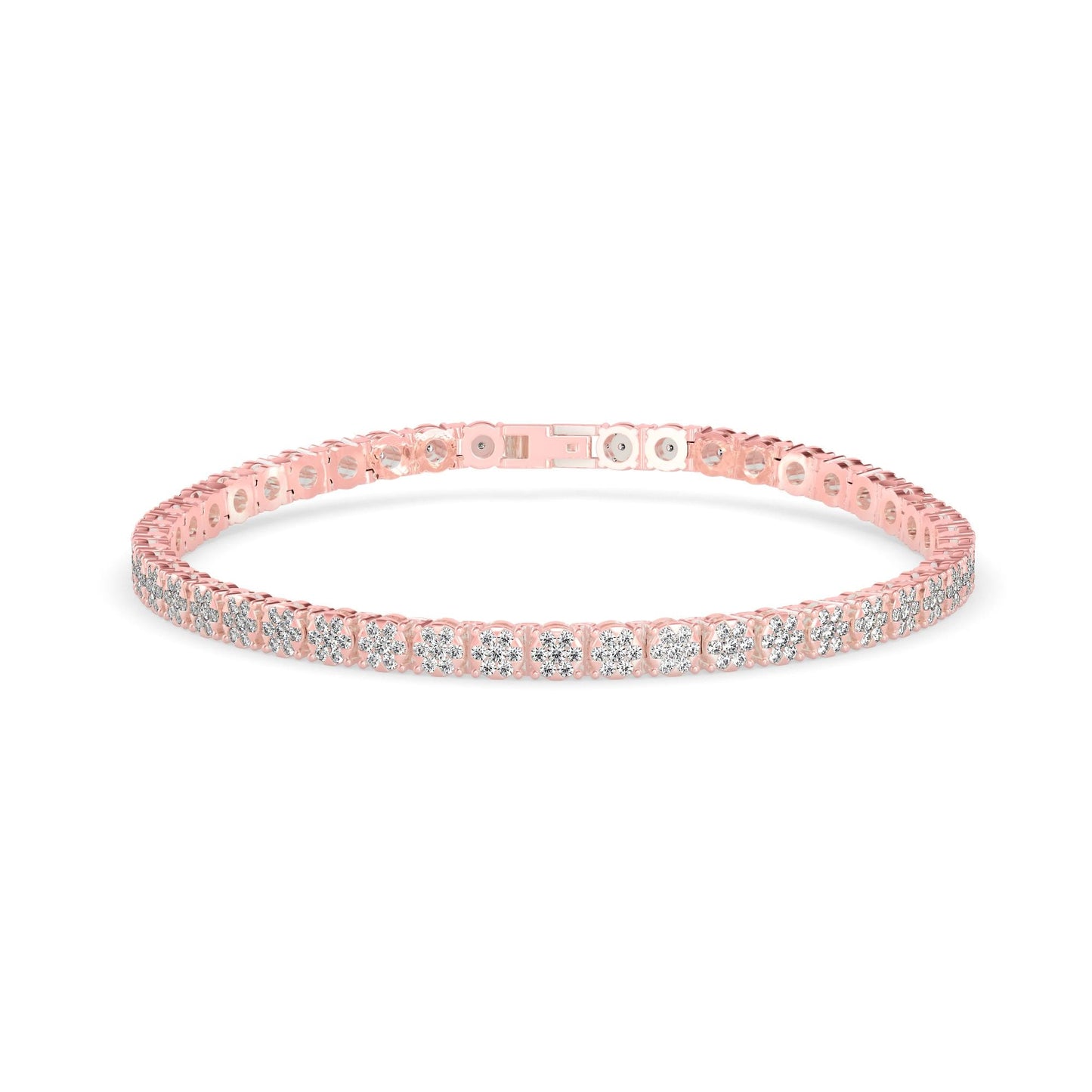 Classic Diamond Tennis Bracelet Seven Diamonds, One Bezel