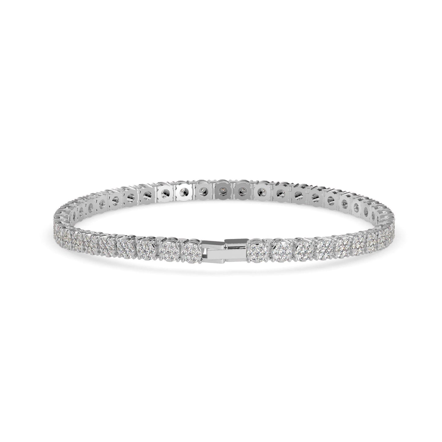 Classic Diamond Tennis Bracelet Seven Diamonds, One Bezel