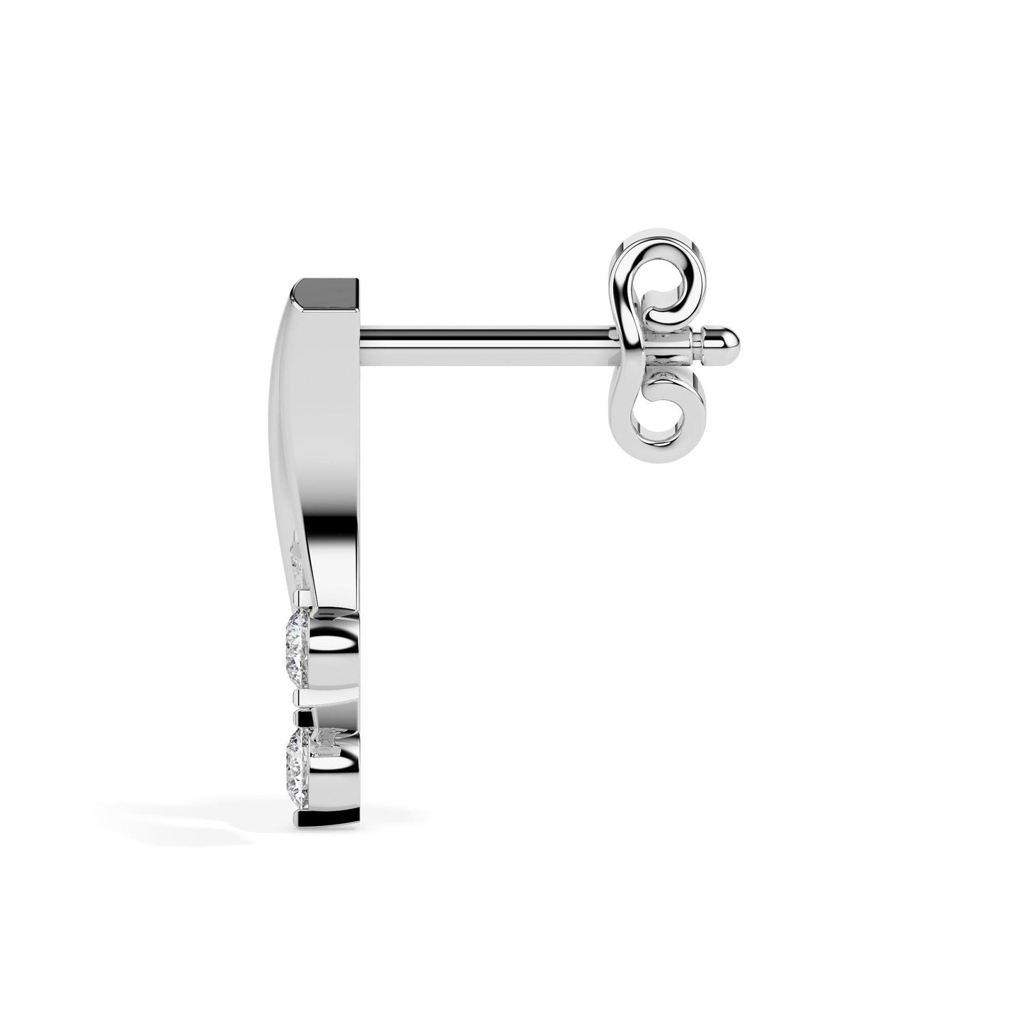 Diamond Modern Drop Earrings
