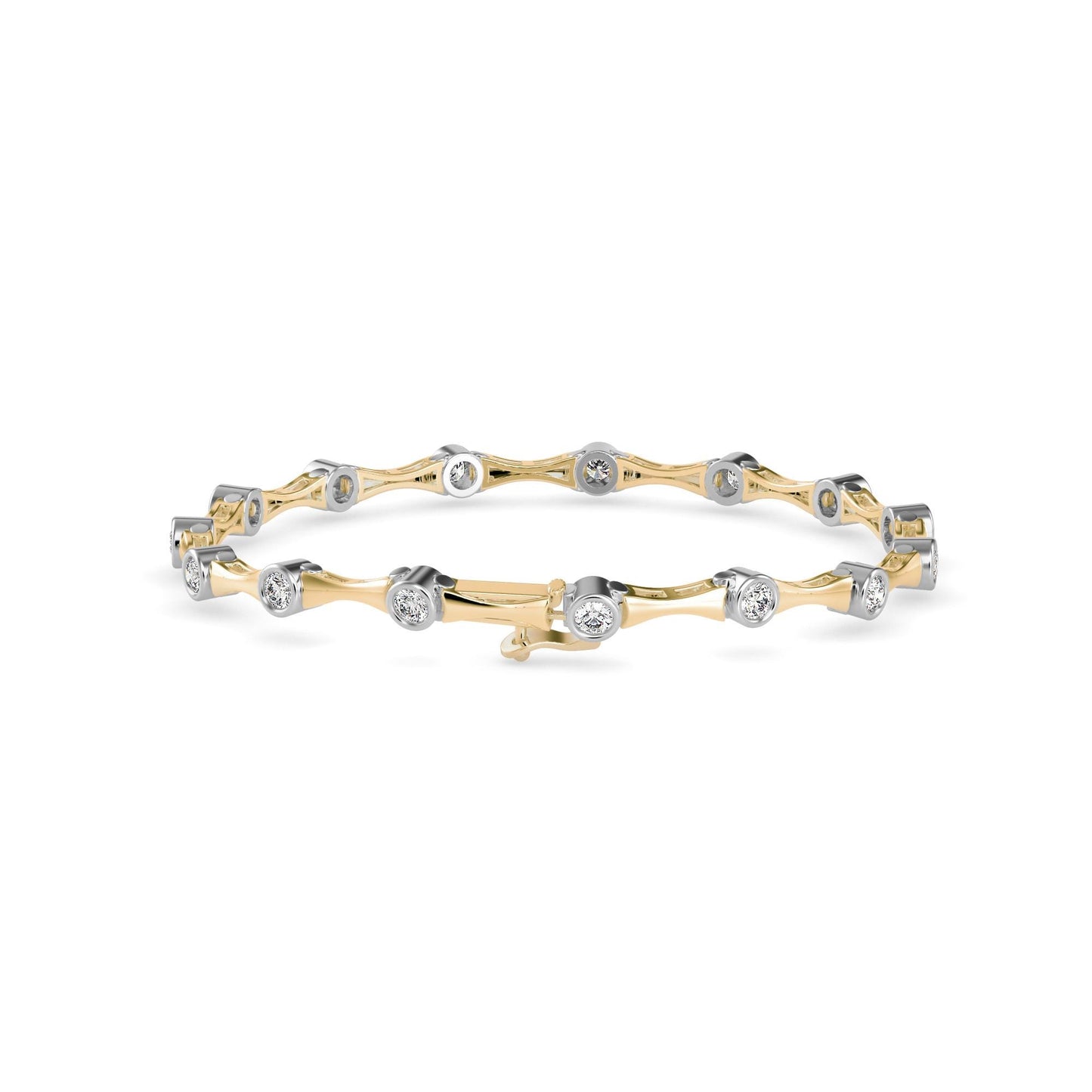 Modern Bezel Diamond Bracelet