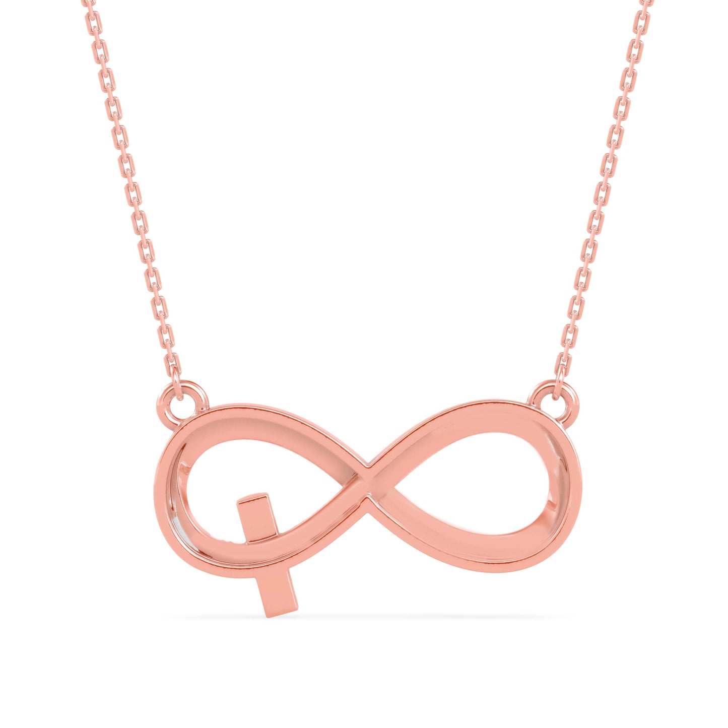 Infinity Cross Diamond Pendant Necklace