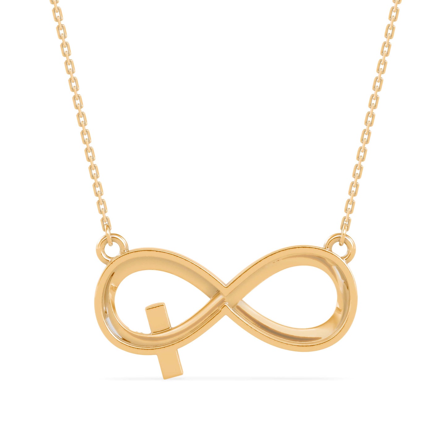 Infinity Cross Diamond Pendant Necklace