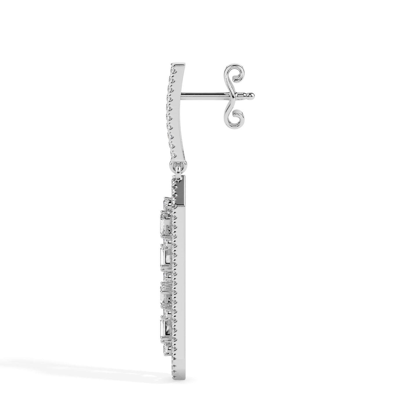 Glamour Prism Baguette Drop Earrings