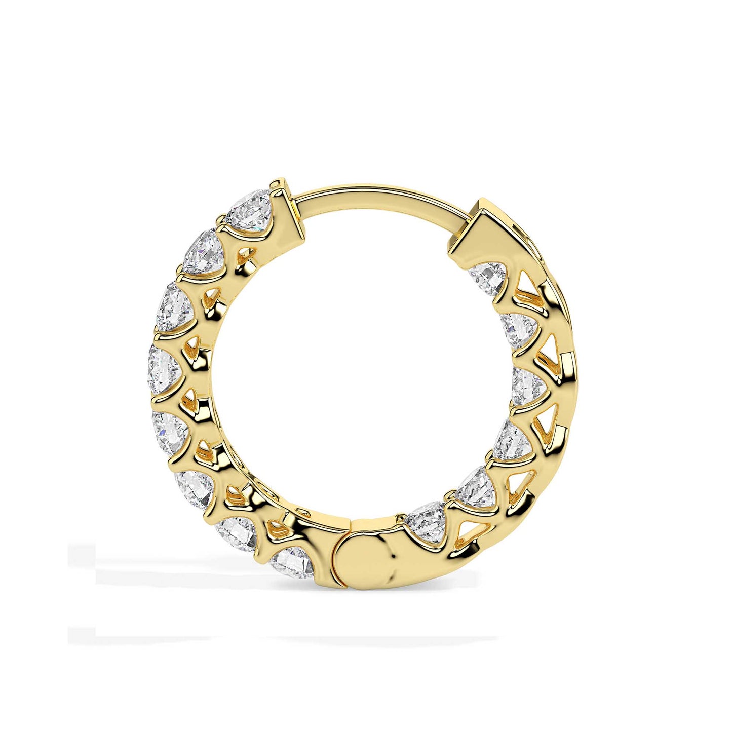 Diamond Inside Out Hoop Earrings
