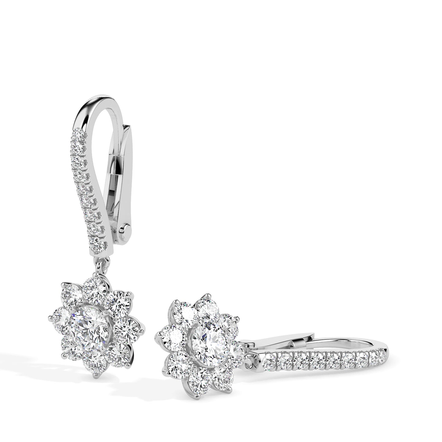 Luxury Diamond Flower Drops