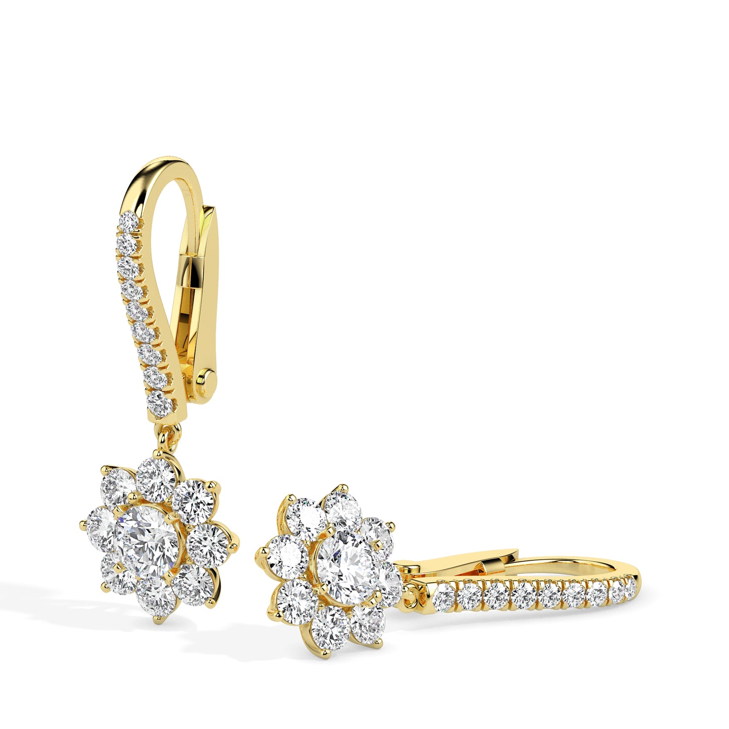 Luxury Diamond Flower Drops