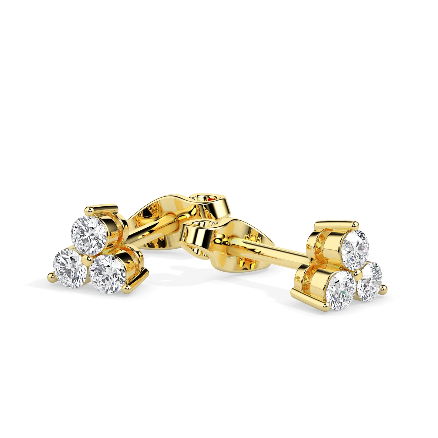 Classic Trinity Diamond Stud Earrings