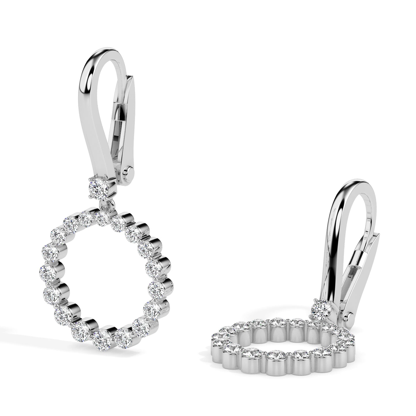 Eternal Sparkle Circle Drop Earrings