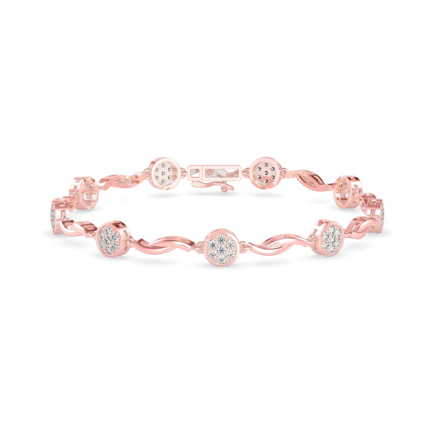 Twist Round Diamond Bracelet
