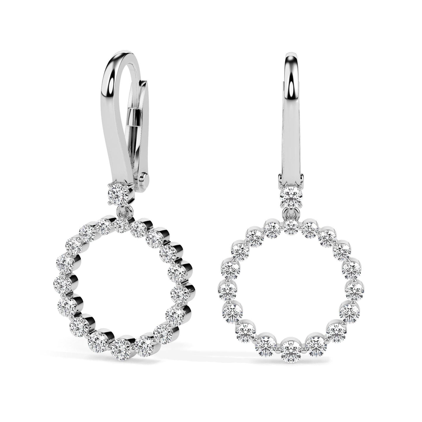 Eternal Sparkle Circle Drop Earrings