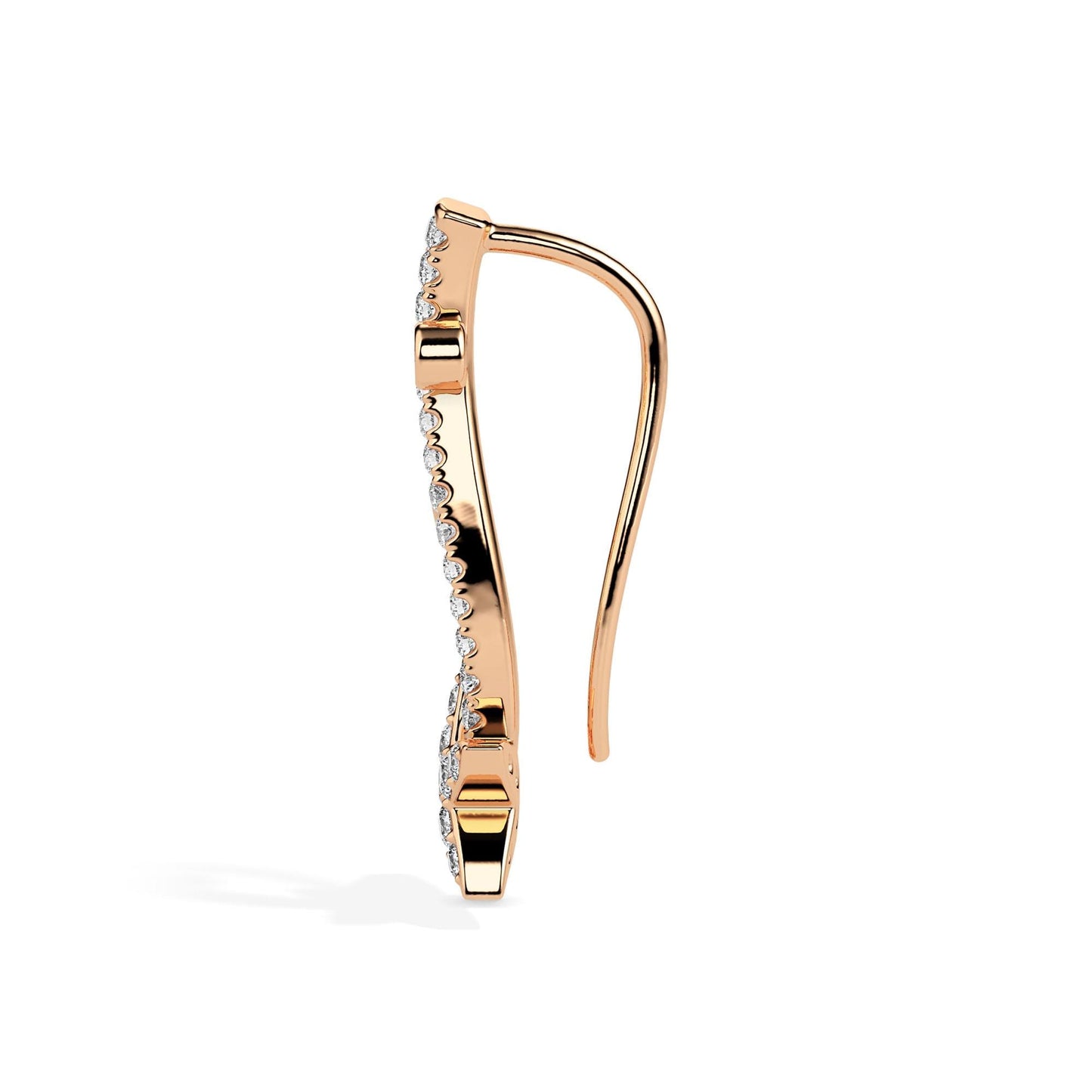 Shooting Star Diamond Climber Earrings