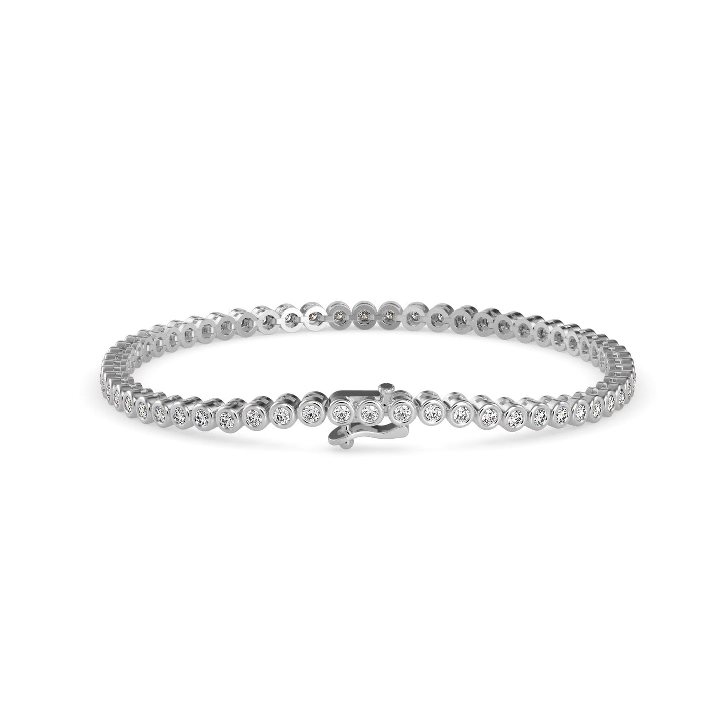 Diamond Tennis Bracelet Bezel Set