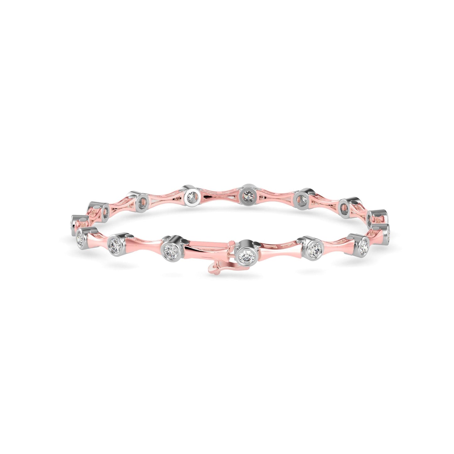 Modern Bezel Diamond Bracelet