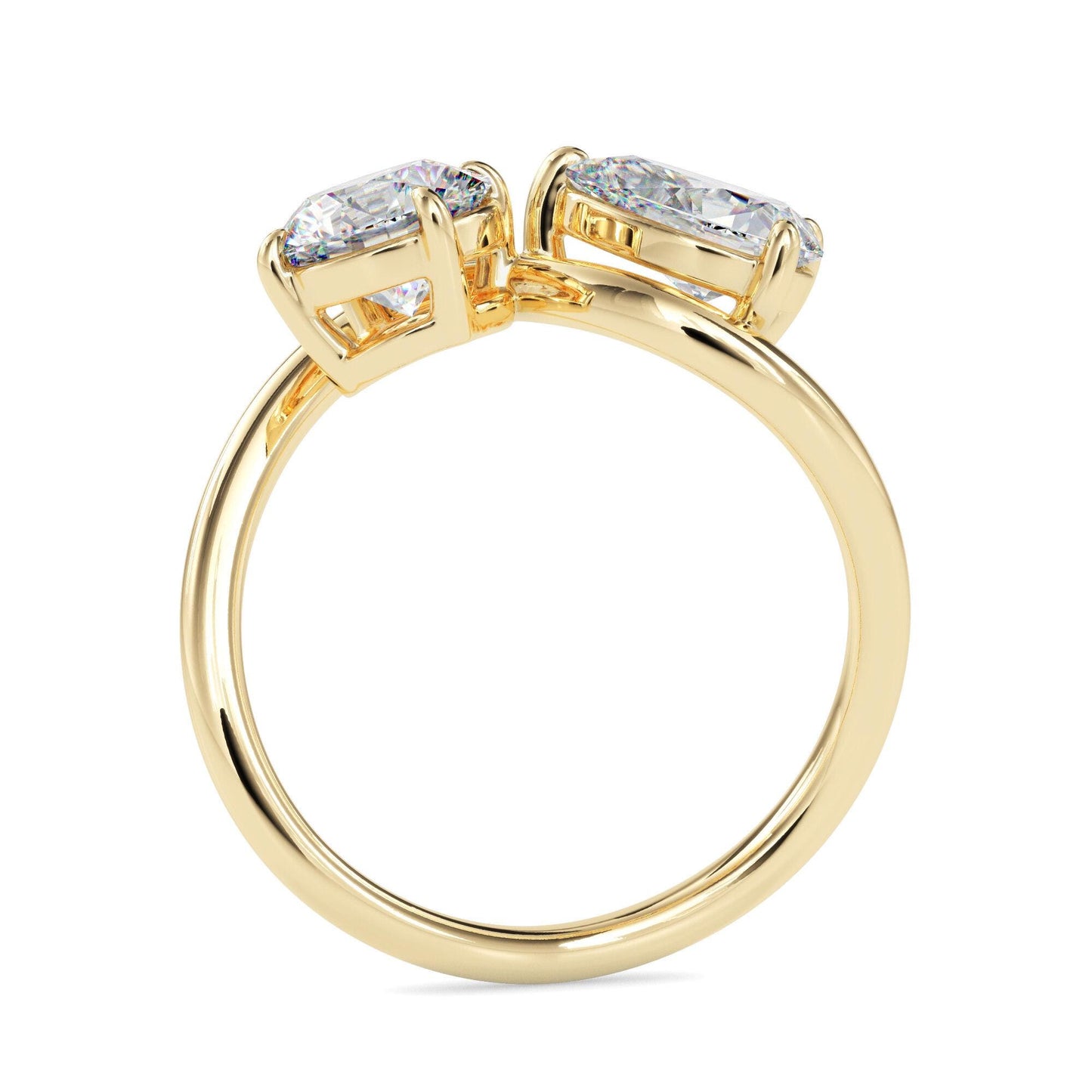 Round & Pear Cut Toi et Moi Ring