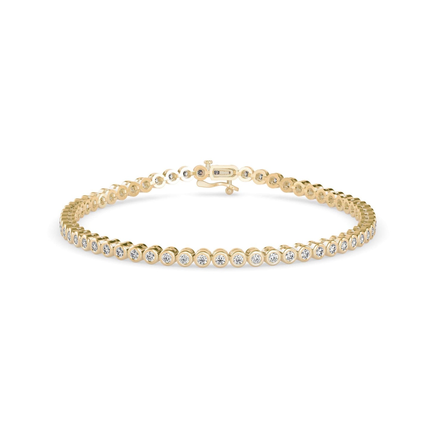 Diamond Tennis Bracelet Bezel Set