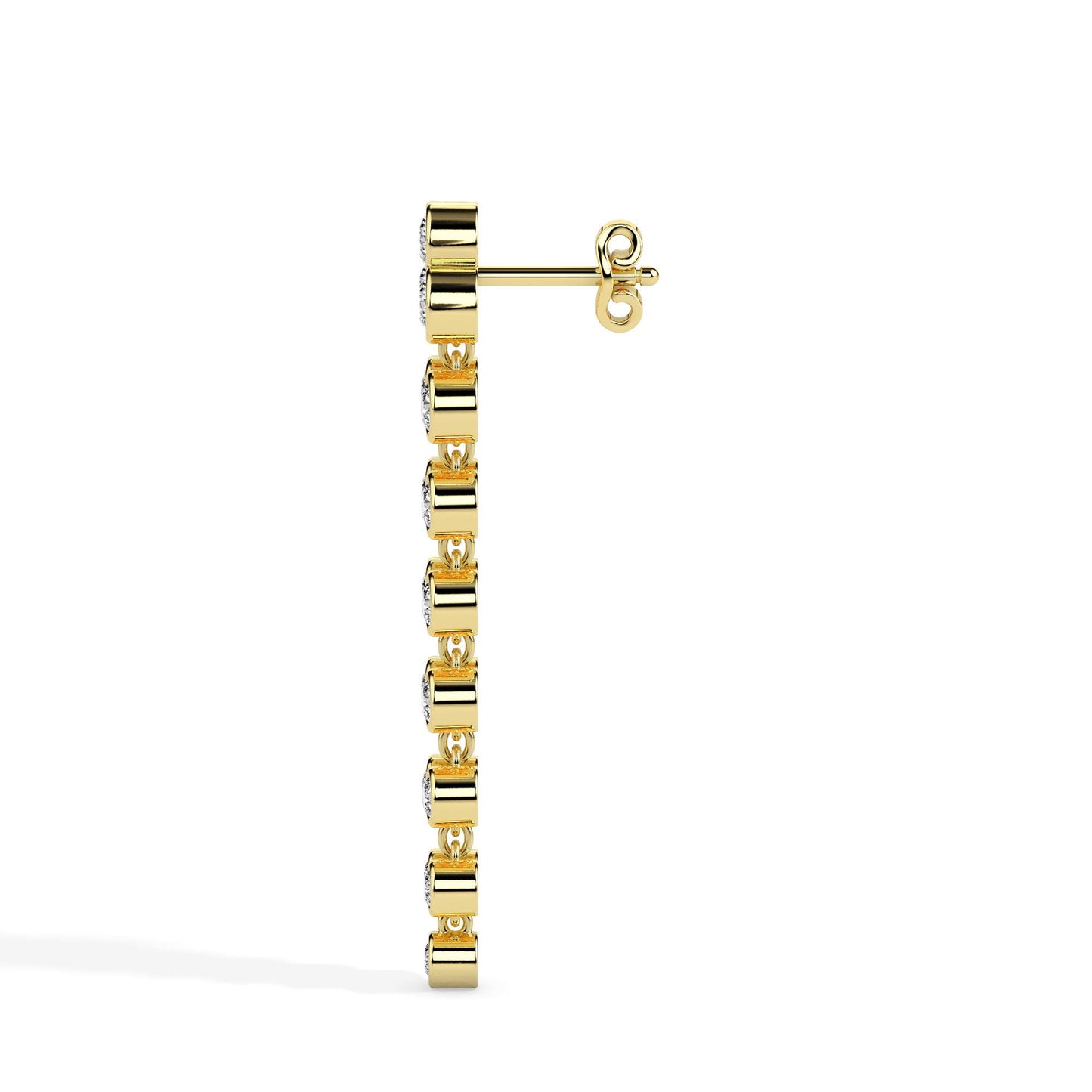 Diamond Cluster Drop Earrings