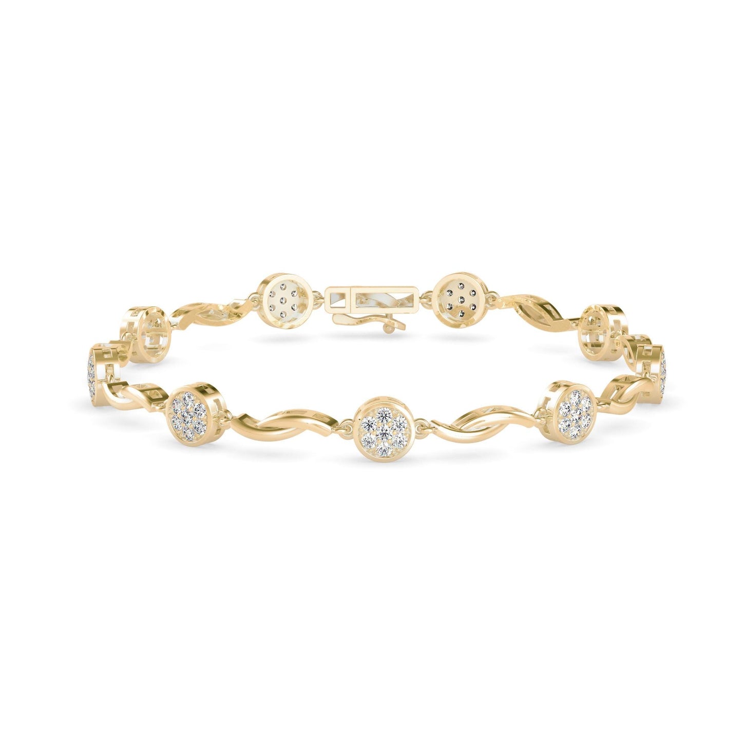Twist Round Diamond Bracelet