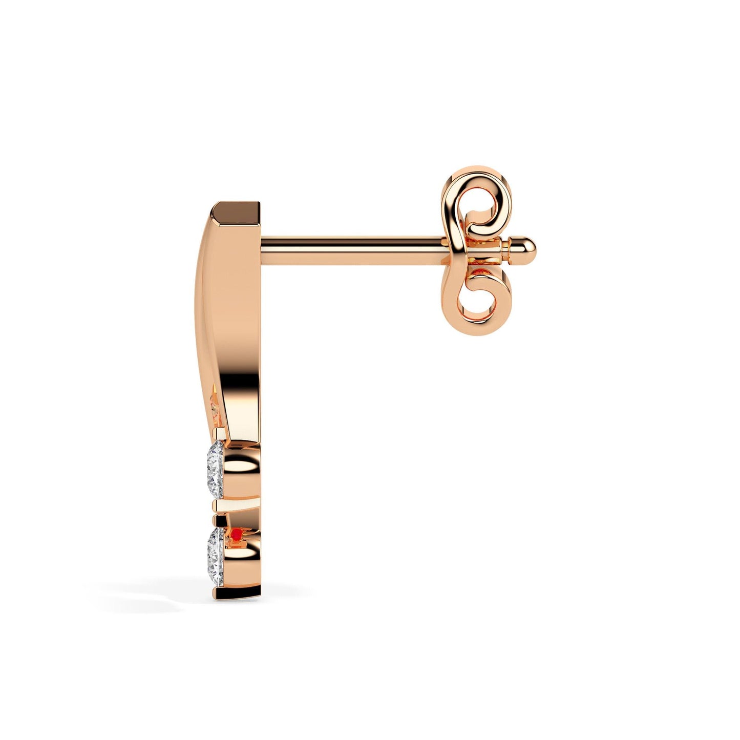 Diamond Modern Drop Earrings