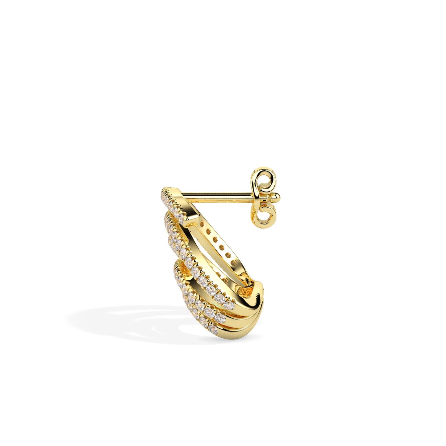 Modern Swirl Diamond Earrings