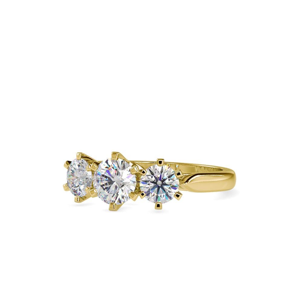 Three Stone Lab Grown Diamond Ring