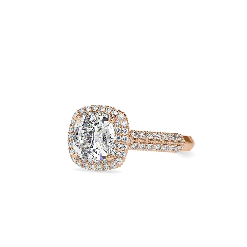 Cushion Cut Double Halo Engagement Ring
