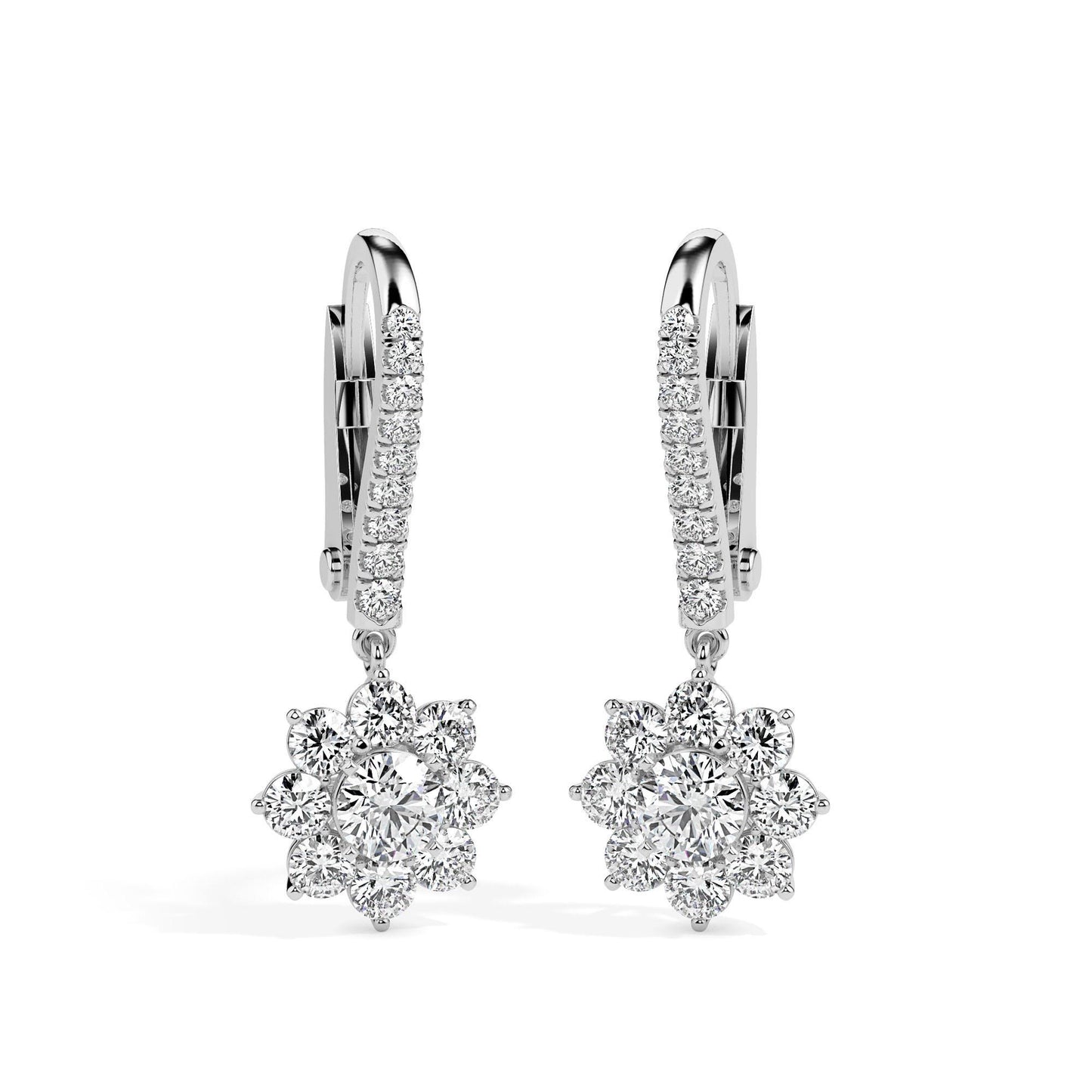 Luxury Diamond Flower Drops