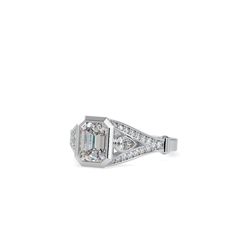 Emerald Cut Diamond Engagement Ring