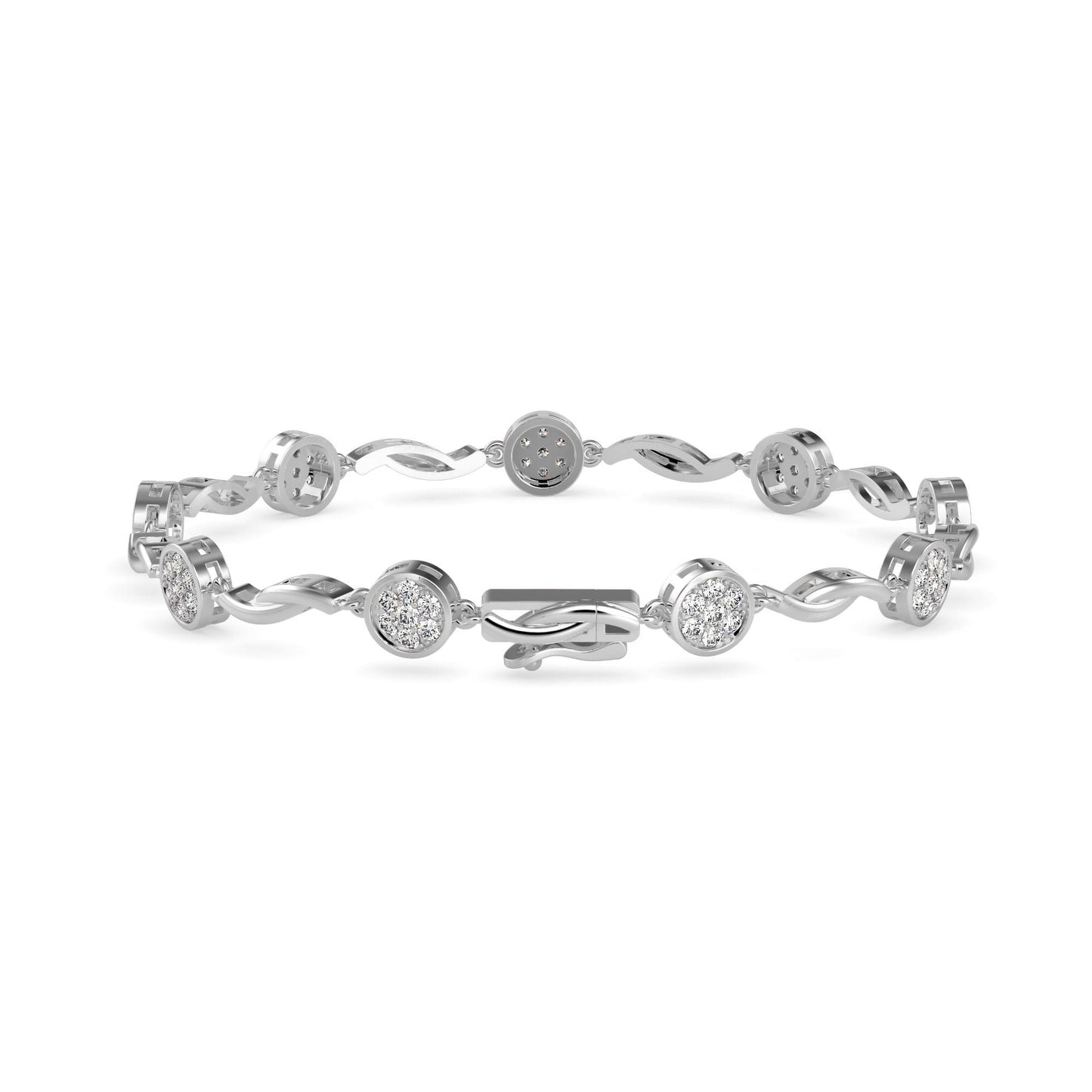 Twist Round Diamond Bracelet