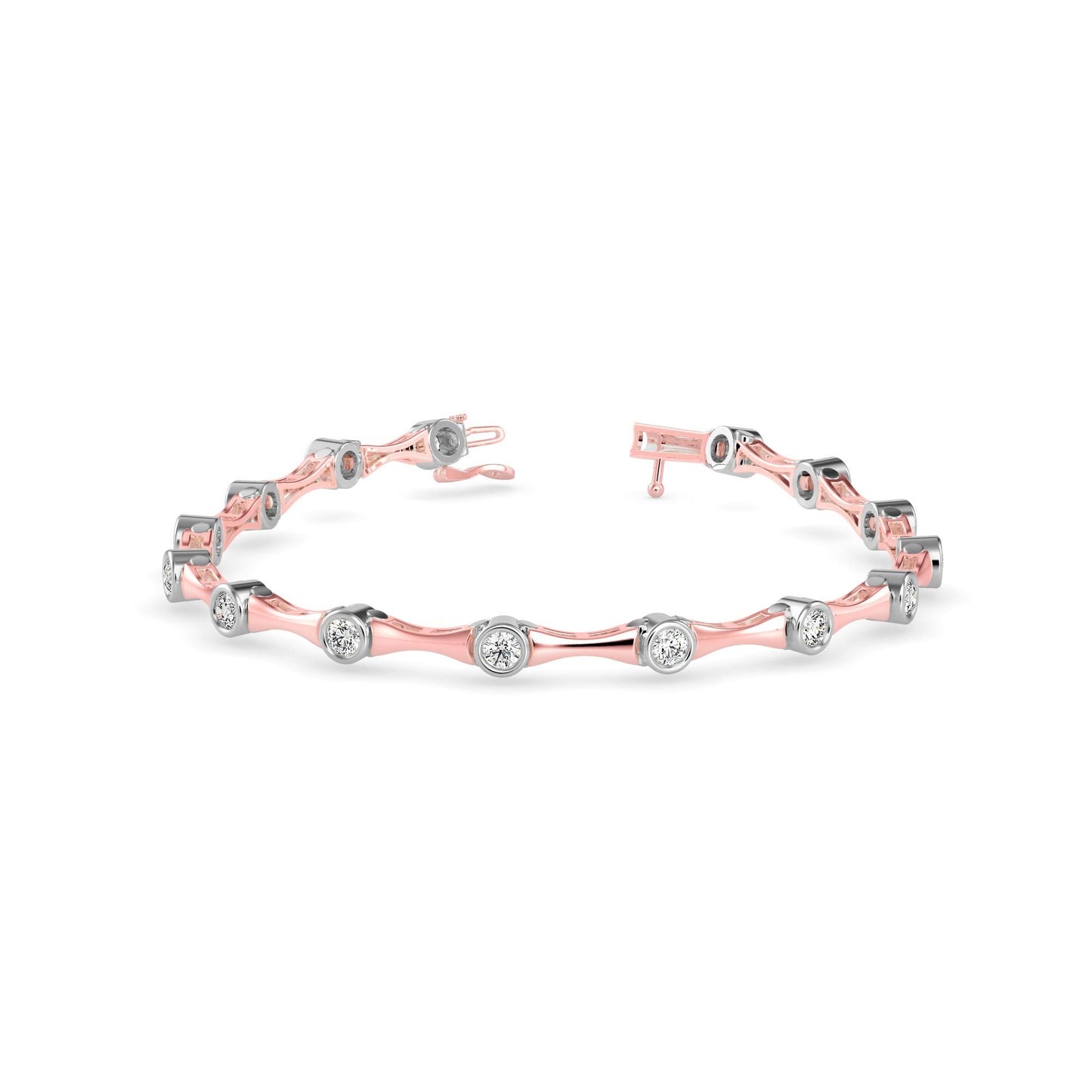 Modern Bezel Diamond Bracelet