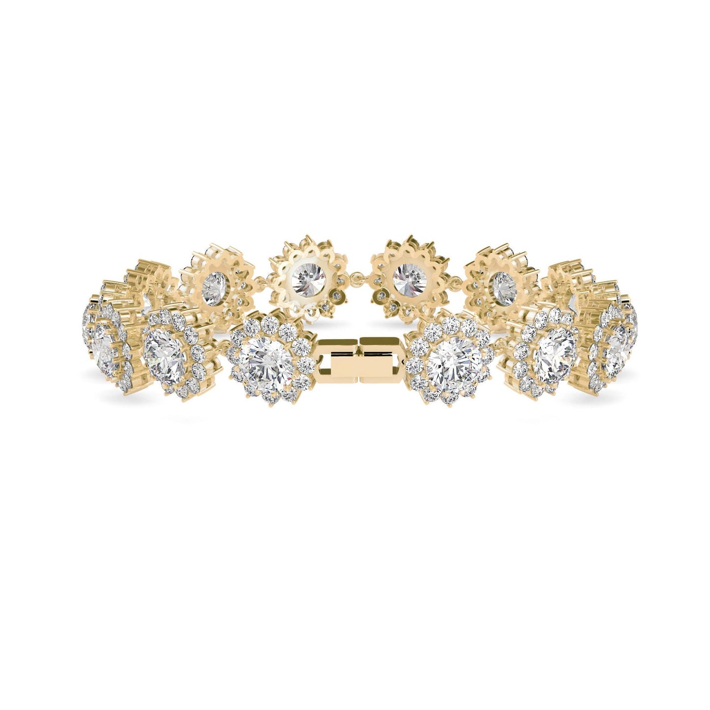 Floral Halo Diamond Bracelet