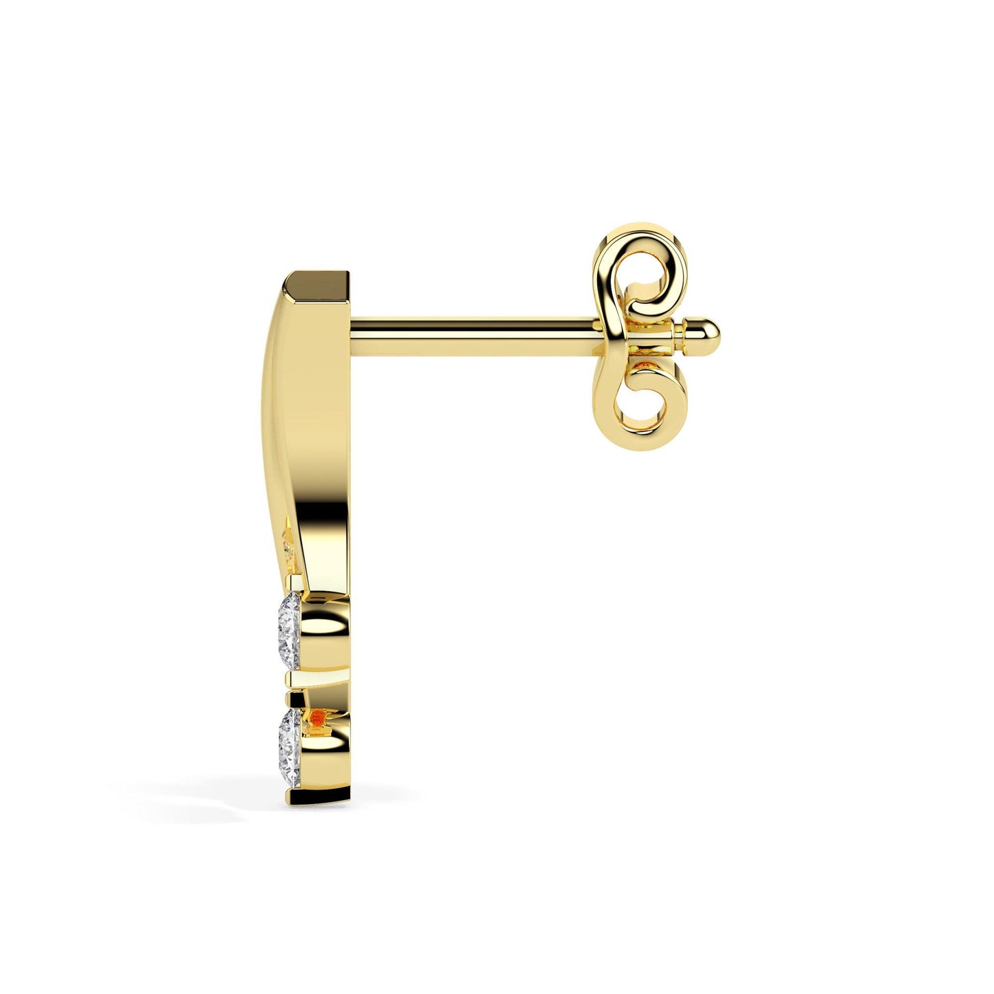 Diamond Modern Drop Earrings