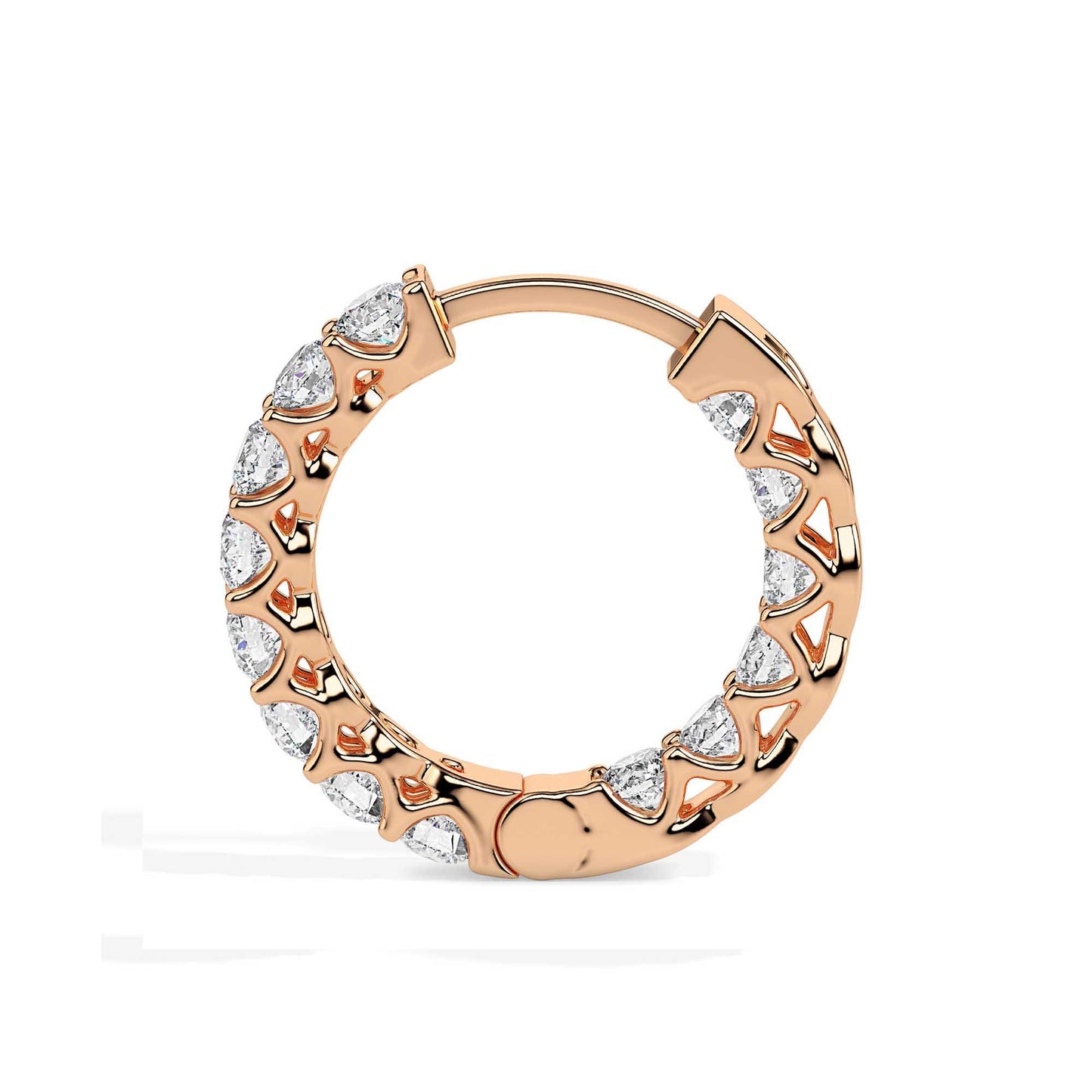 Diamond Inside Out Hoop Earrings