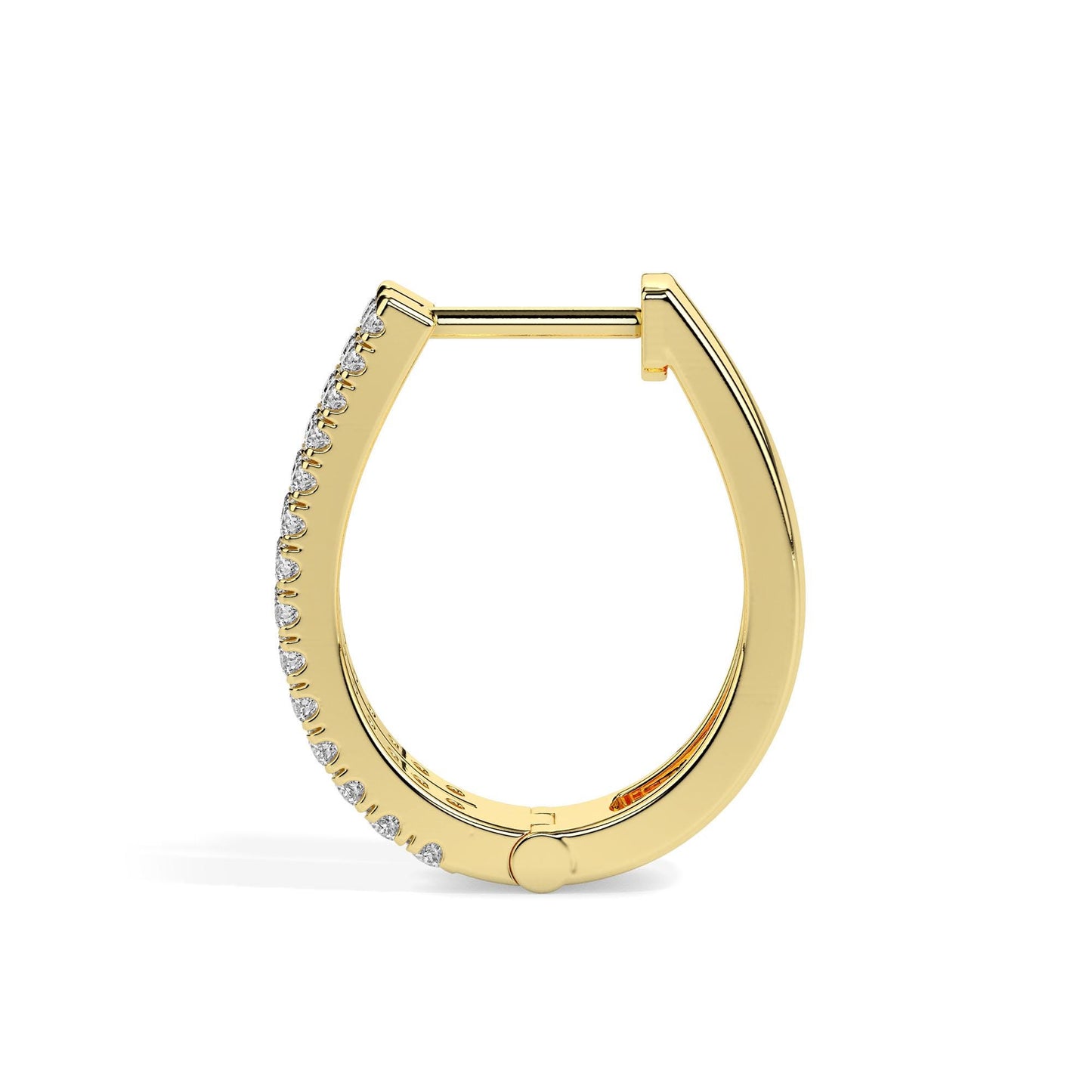 Two Row Diamond Hoop Earrings