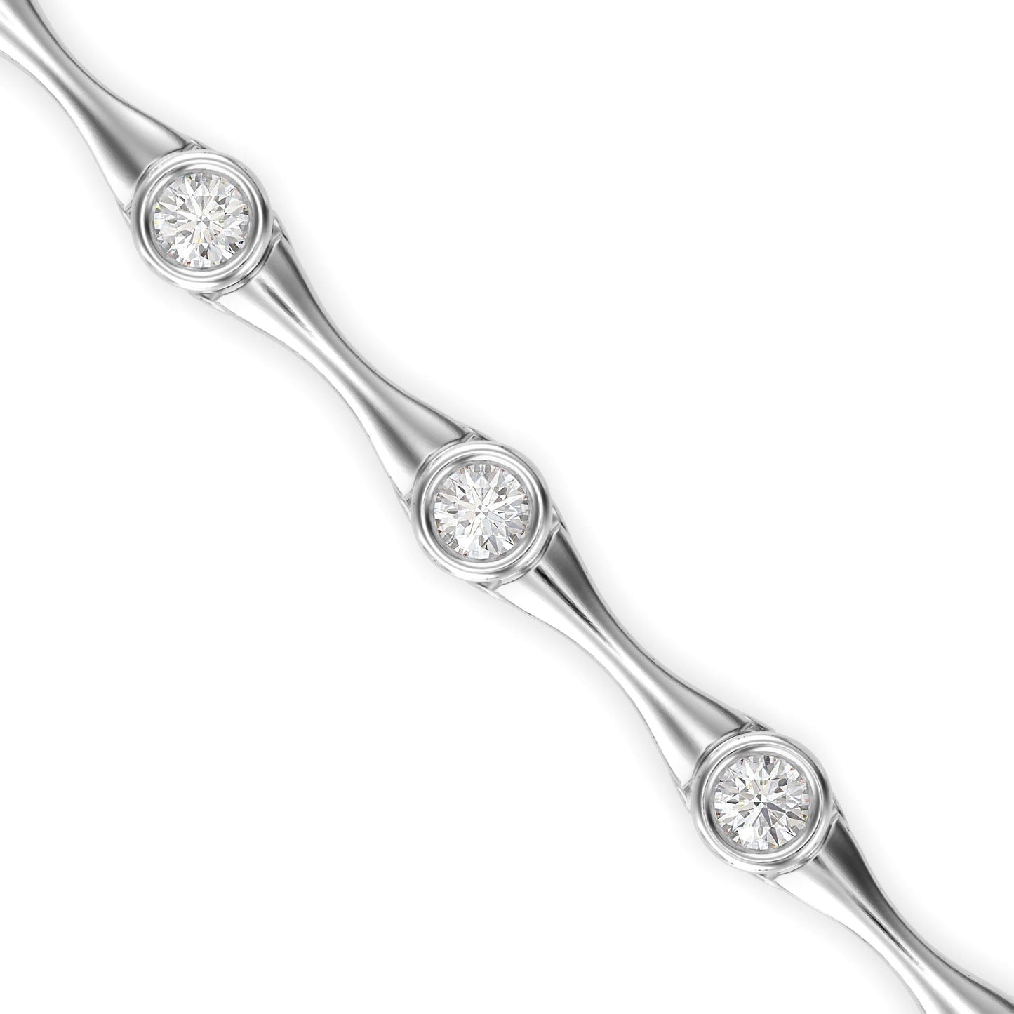 Modern Bezel Diamond Bracelet