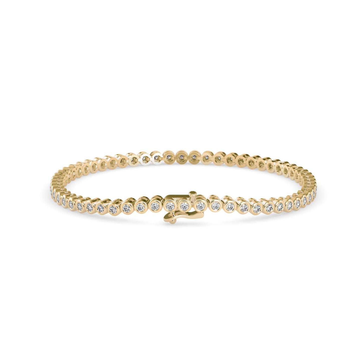 Diamond Tennis Bracelet Bezel Set