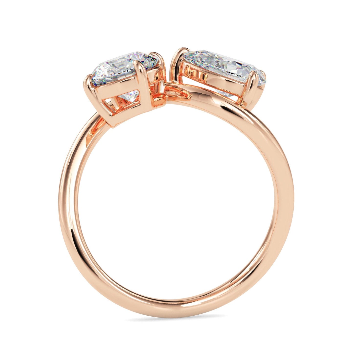 Round & Pear Cut Toi et Moi Ring