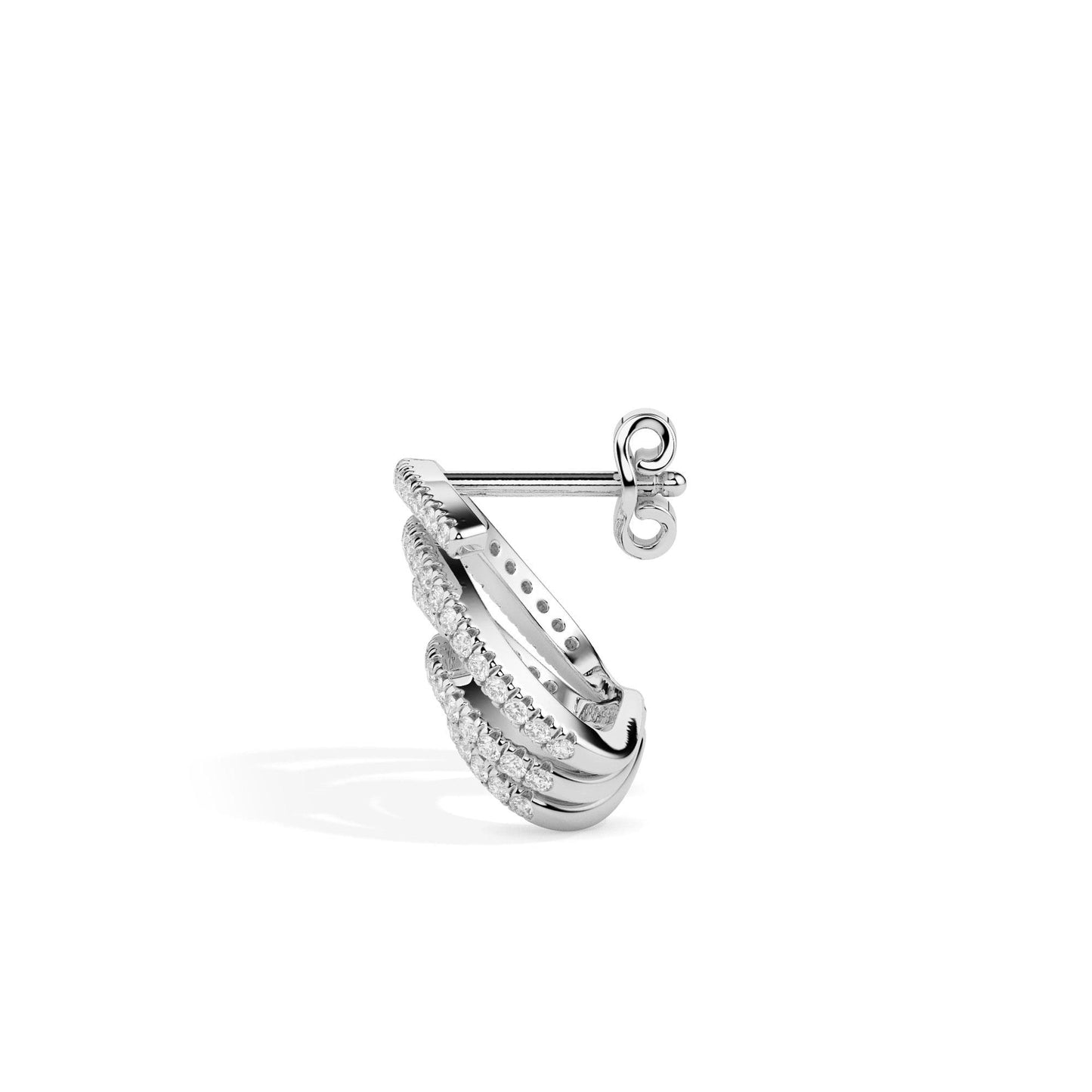 Modern Swirl Diamond Earrings