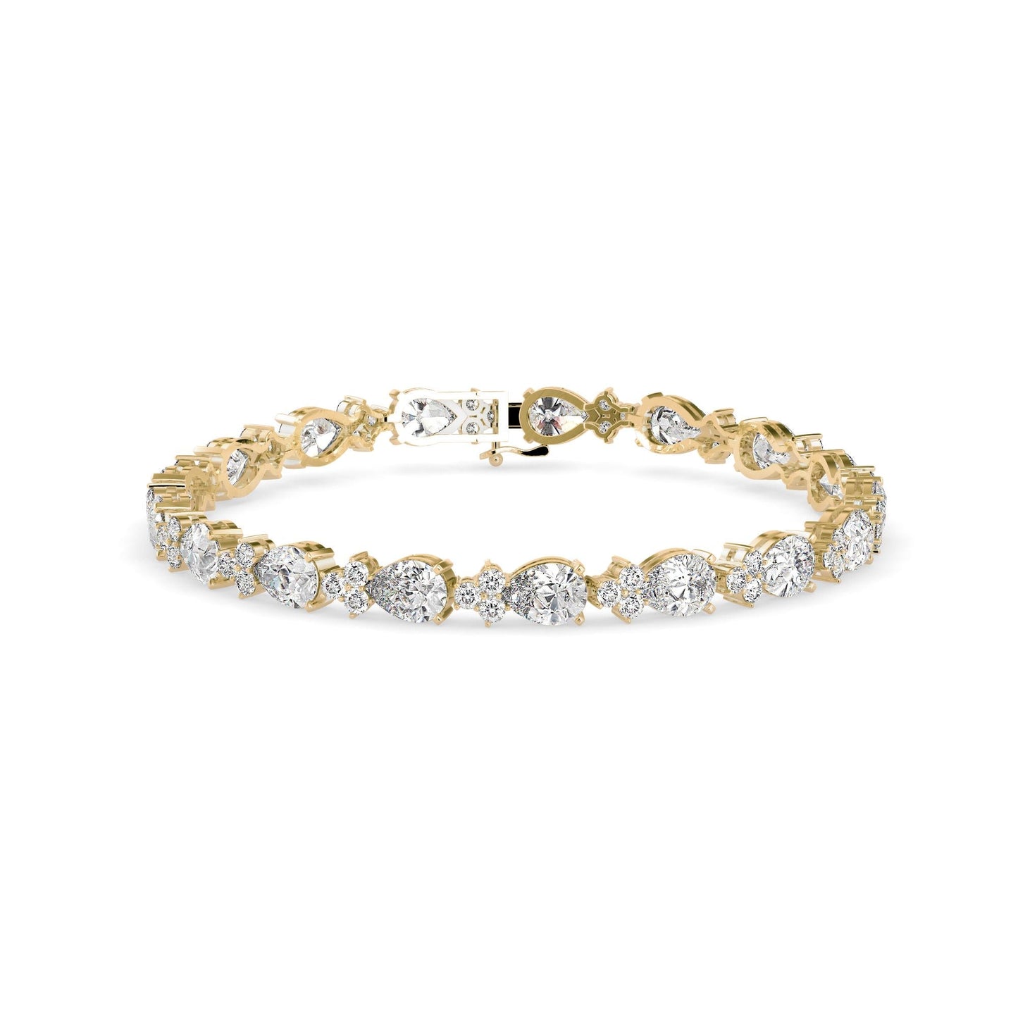 Pear-Shaped Diamond Tennis Bracelet