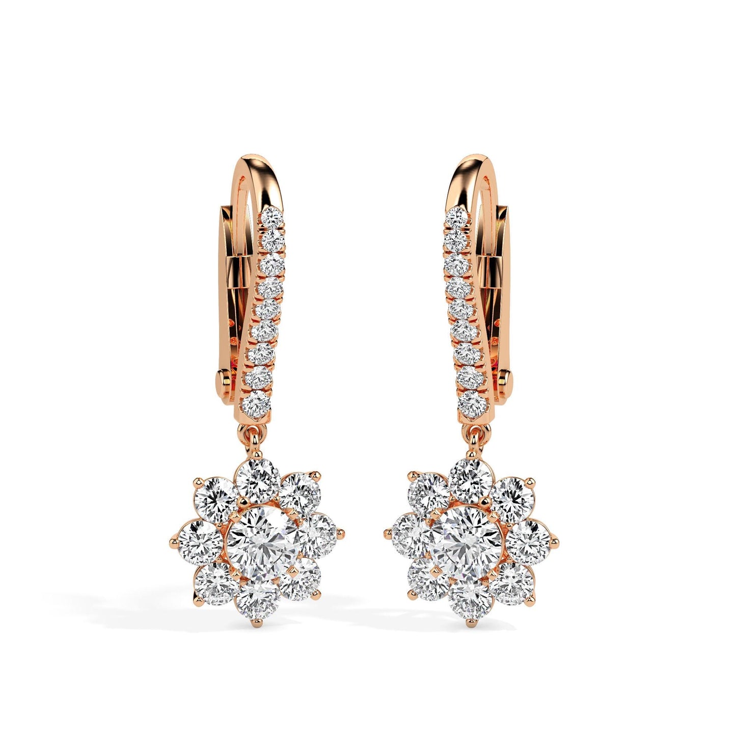 Luxury Diamond Flower Drops
