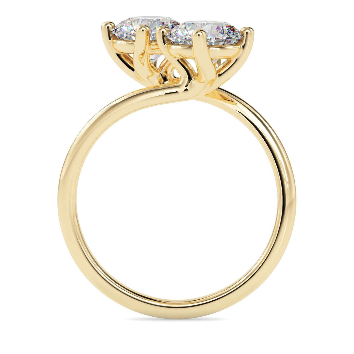 Double Round Cut Toi et Moi Ring