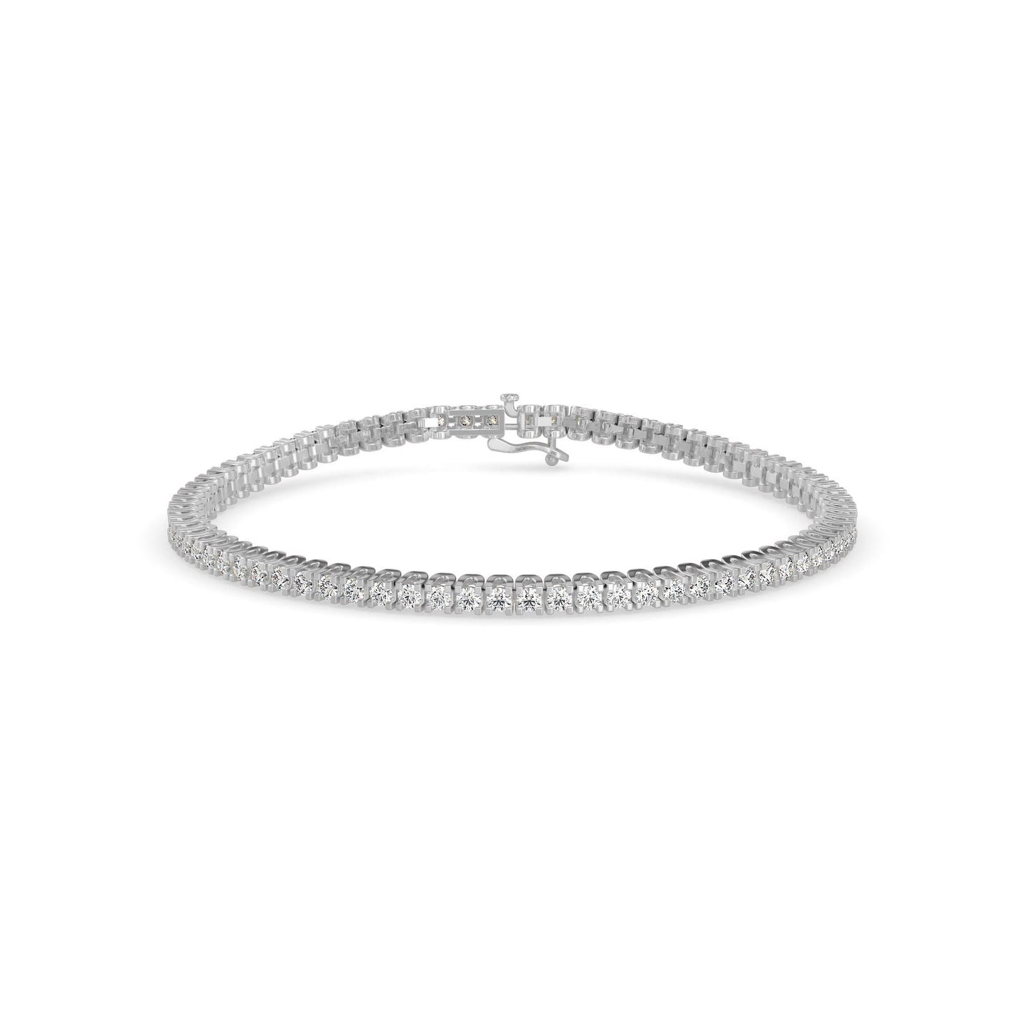 Classic Single-Row Diamond Tennis Bracelet