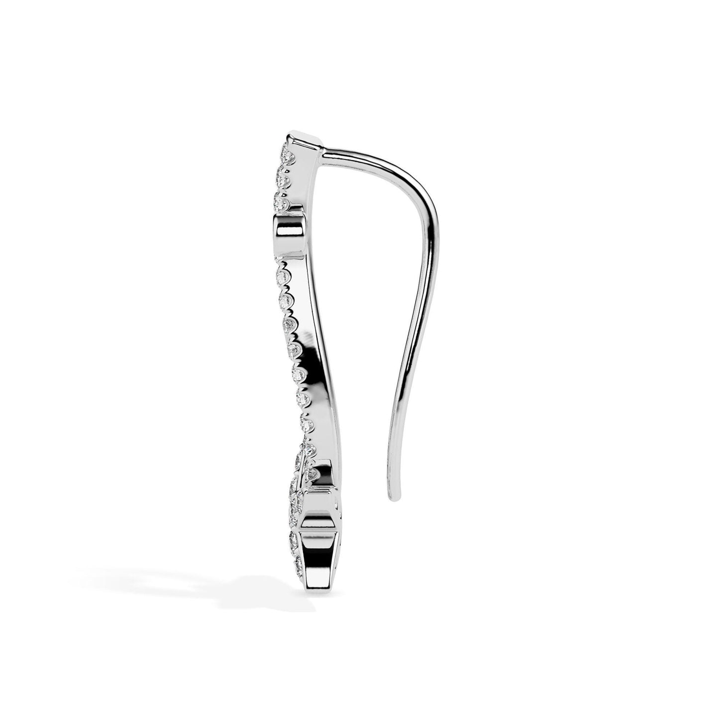 Shooting Star Diamond Climber Earrings