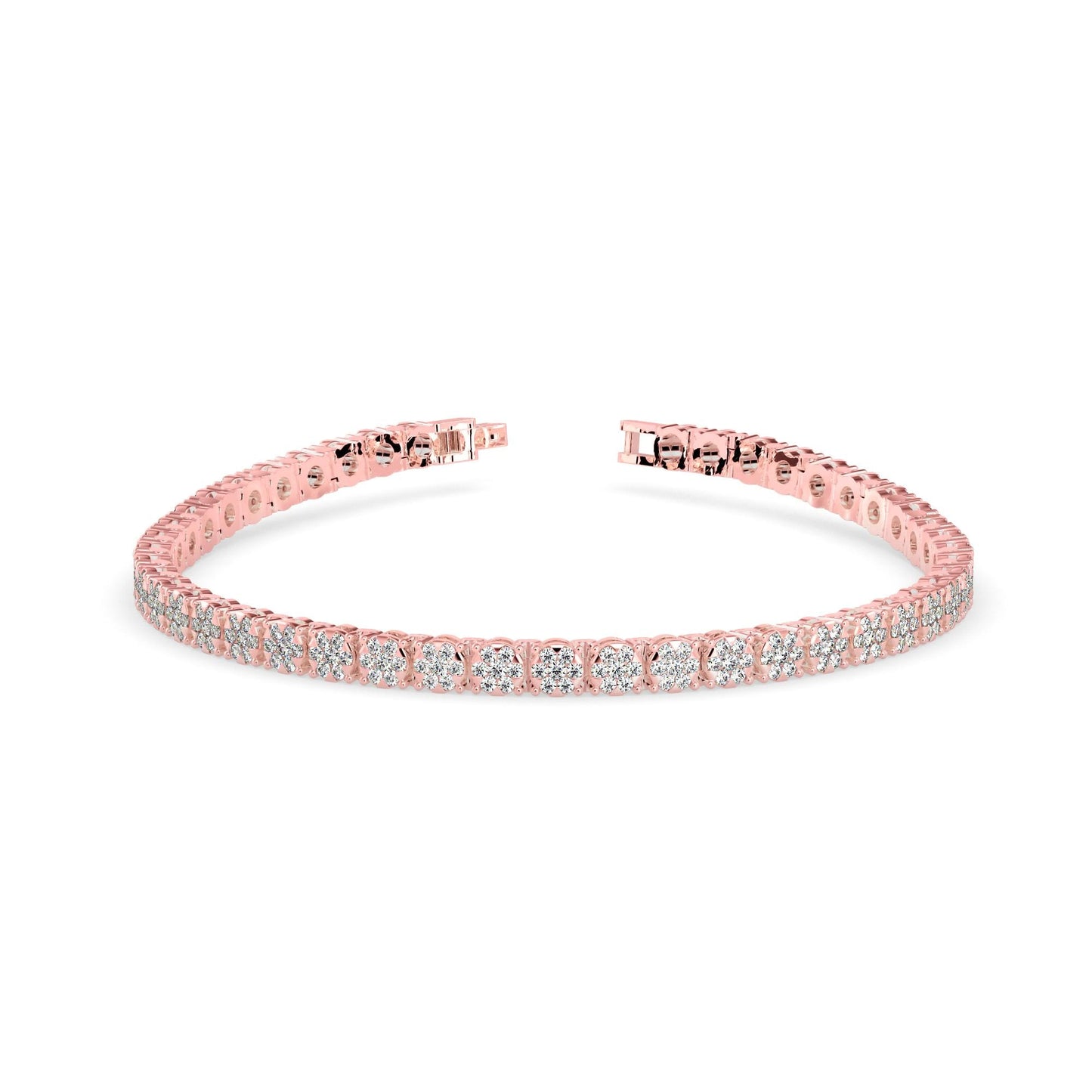 Classic Diamond Tennis Bracelet Seven Diamonds, One Bezel